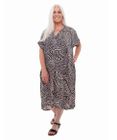 Geo Satin Kaftan Dress