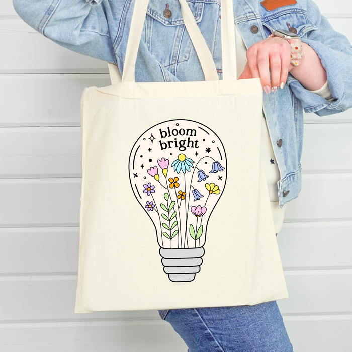 Tote Bag - 'Be Patient with yourself' wildflower collection