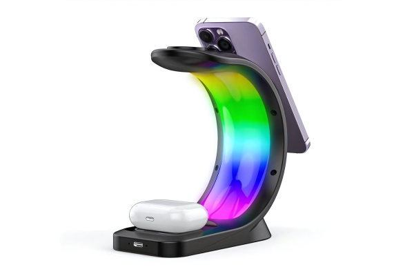 LED Wireless Charging Station - iPhone, iWatch, Airpods