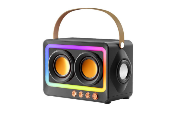 Retro Mini BoomBox - LED Bluetooth Speaker