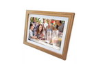 Oak Wood Digital Photo Frame - 10.1 Inch Display