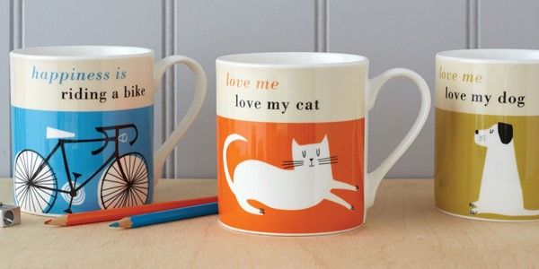 Happiness Range of Bone China Mugs