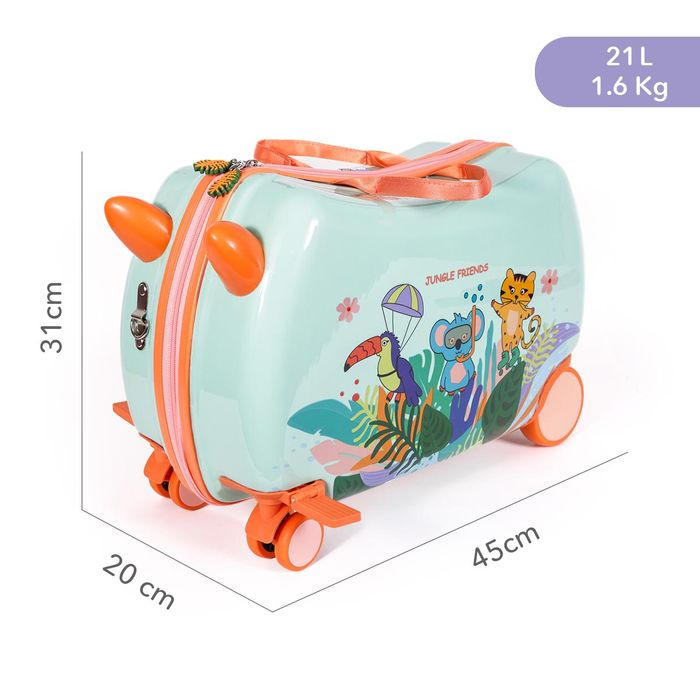 MILK&MOO Rideable Children's Suitcase, Riding Weight 50kg/110Lb, Fun and Safe