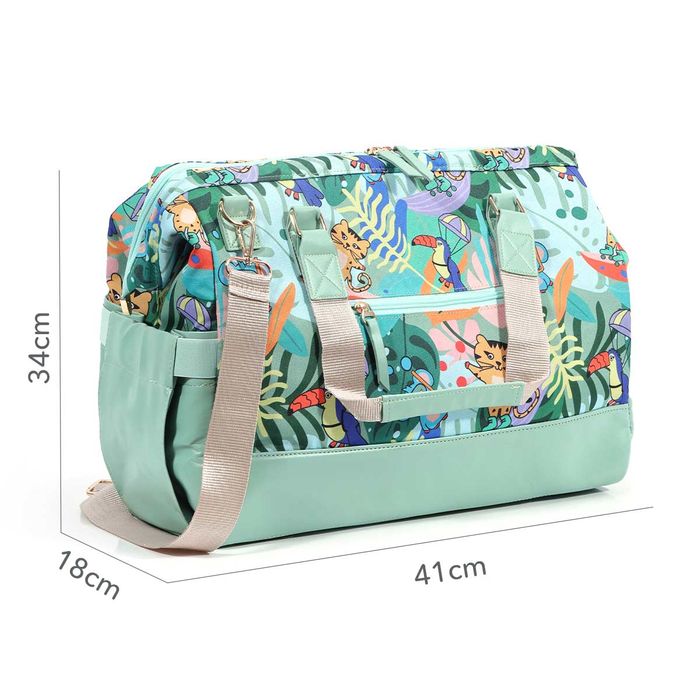 Milk&Moo Waterproof Diaper Multifunctional Baby Travel Nappy Bag Jungle Friends