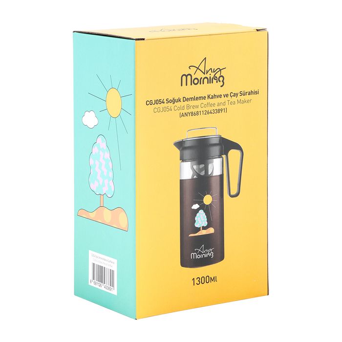 Any Morning Cold Brew Coffee Maker Coffee Brewer for Ice Coffee & Ice Tea 44 oz