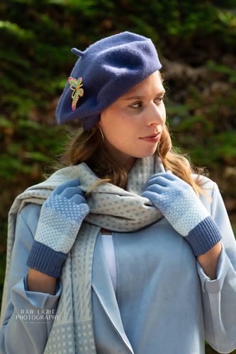 Millie Mae - Gloves, Wrap, Beret and Brooch