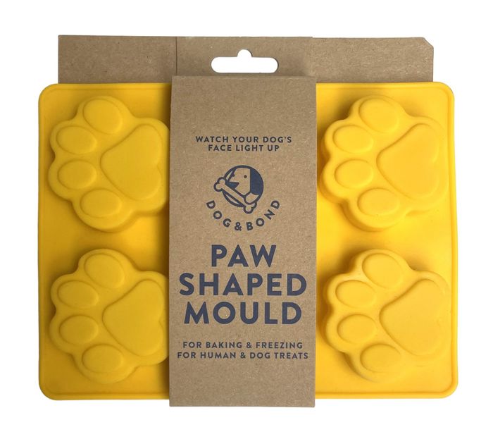 6-Paw Silicone Mould for Baking and Freezing 2-Pack, Yellow