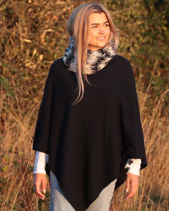Cashmere Blend Classic Poncho