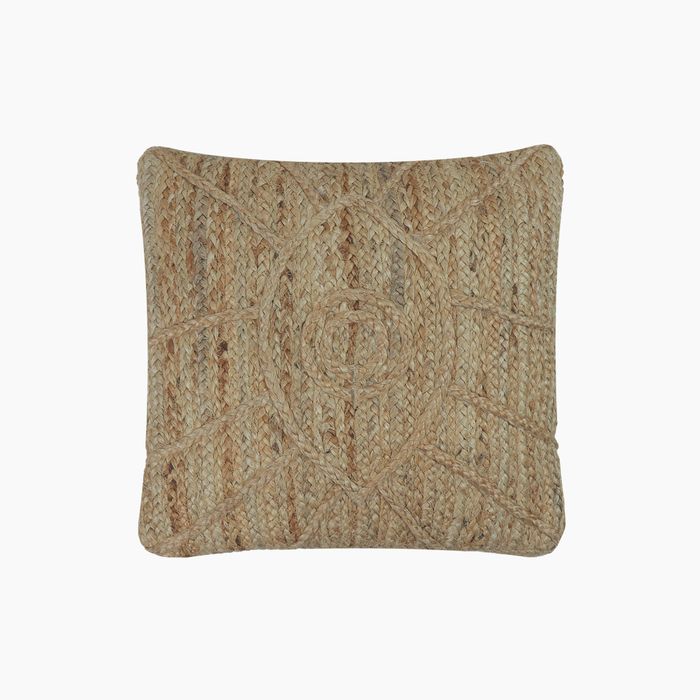 Mayan Embroidered Jute-Cotton Cushion