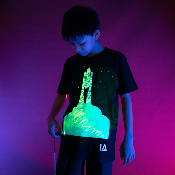 Blast Off - Rocket - Interactive Glow T-Shirt