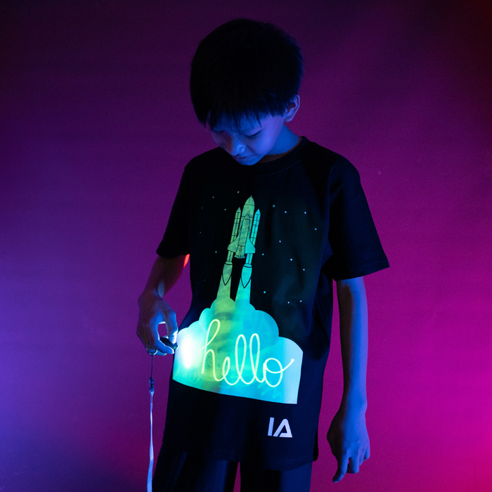 Blast Off - Rocket - Interactive Glow T-Shirt