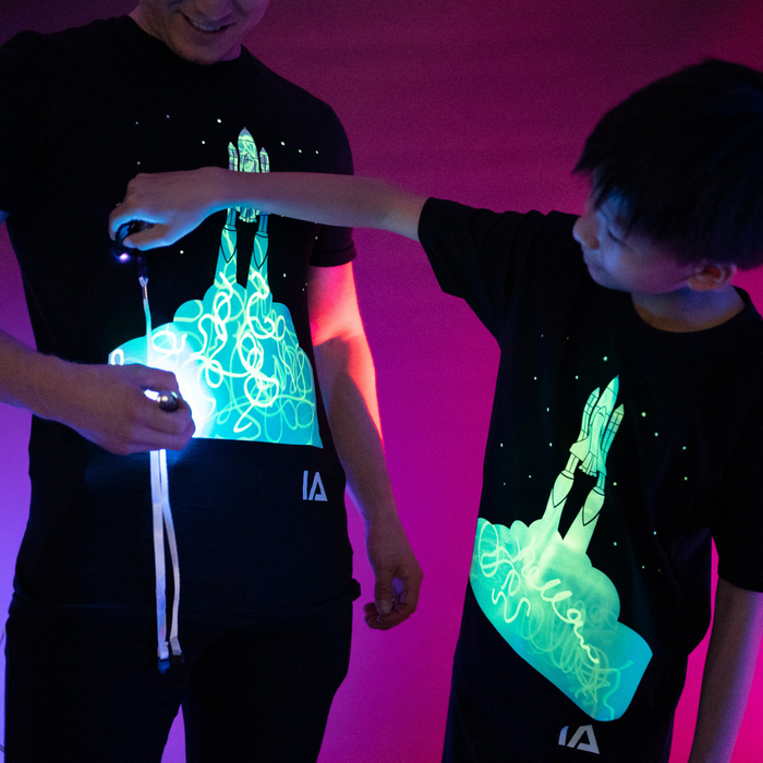 Blast Off - Rocket - Interactive Glow T-Shirt