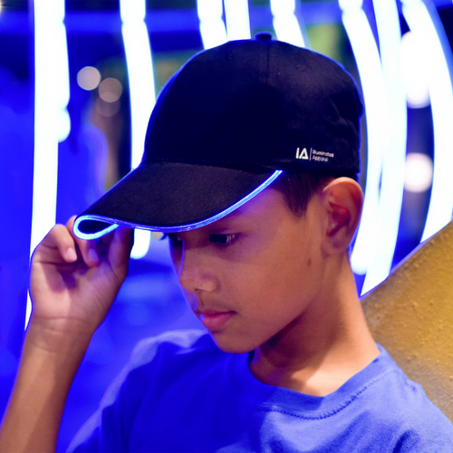 Led Light Up Baseball Cap - Electric Blue