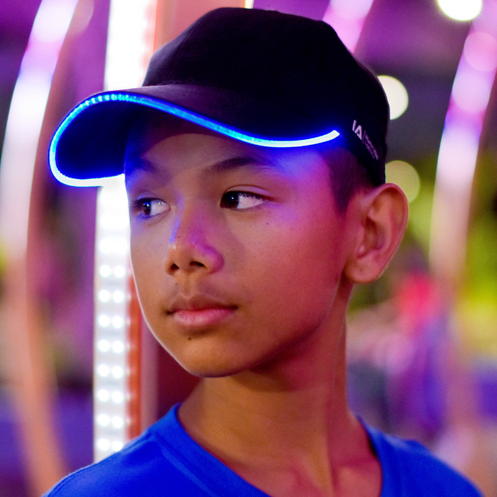 Led Light Up Baseball Cap - Electric Blue