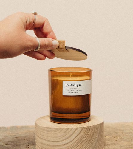 passenger | smoke + leather premium soy candle