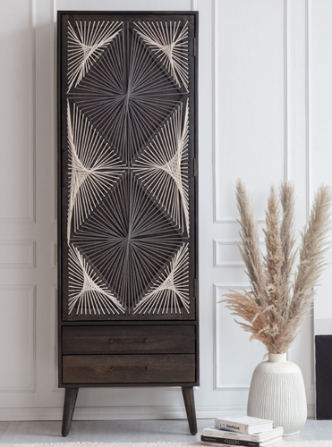 Boho Natural Tall Storage Cabinet