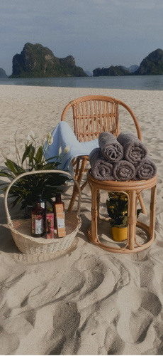 Charcoal Gey Luscato towel (N06)