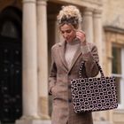 Moroccan Geometric Print Fabric Tote Bag