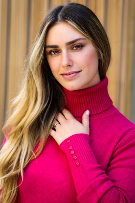 Polo Neck Soft Knitted Jumper
