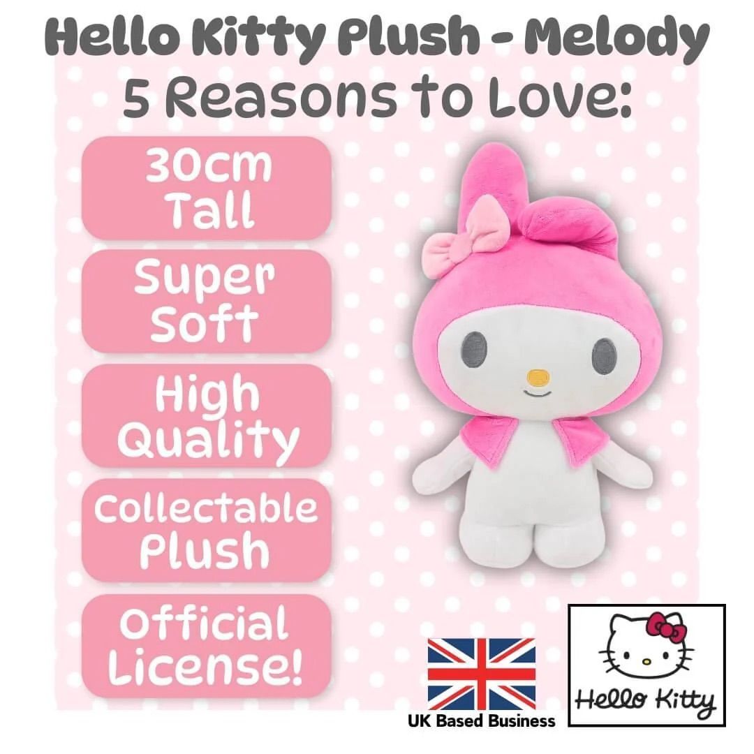 30cm Hello Kitty & Friend Soft Plush Toy - Melody