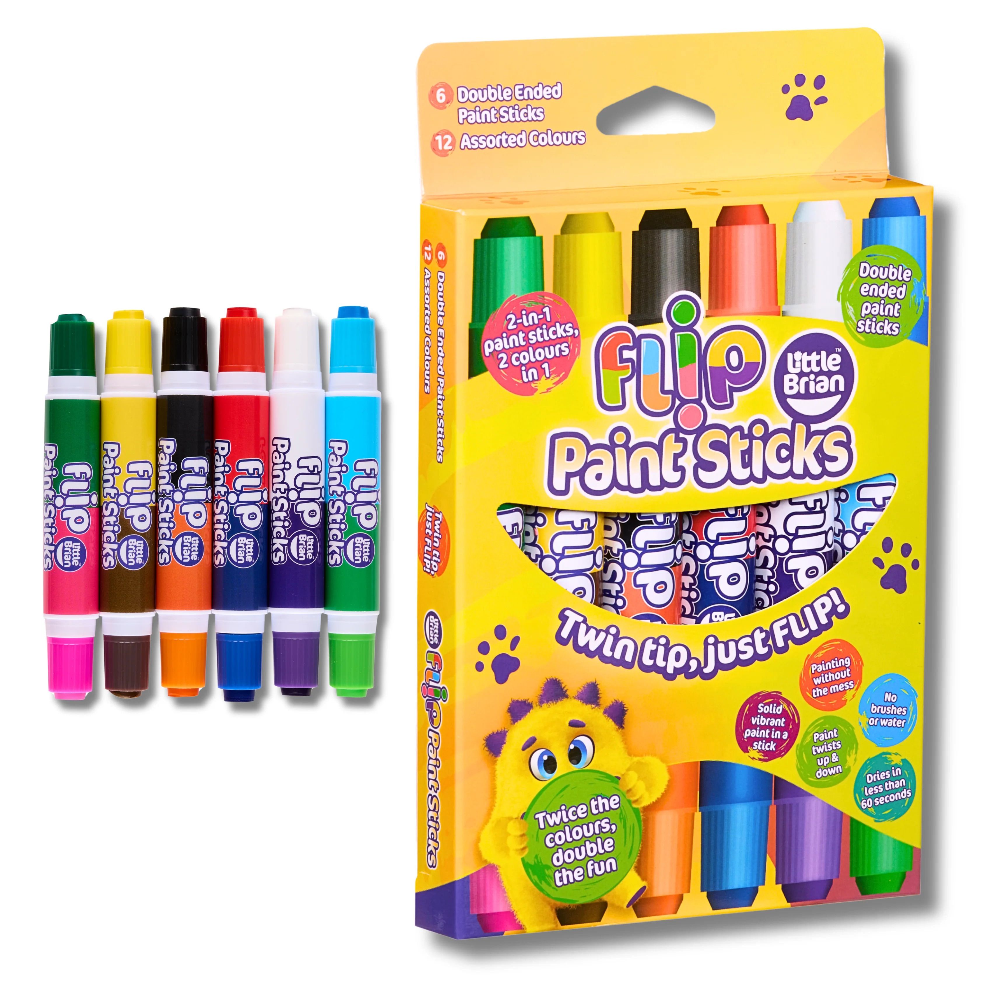 Little Brian - Flip Paint Sticks 6 Assorted