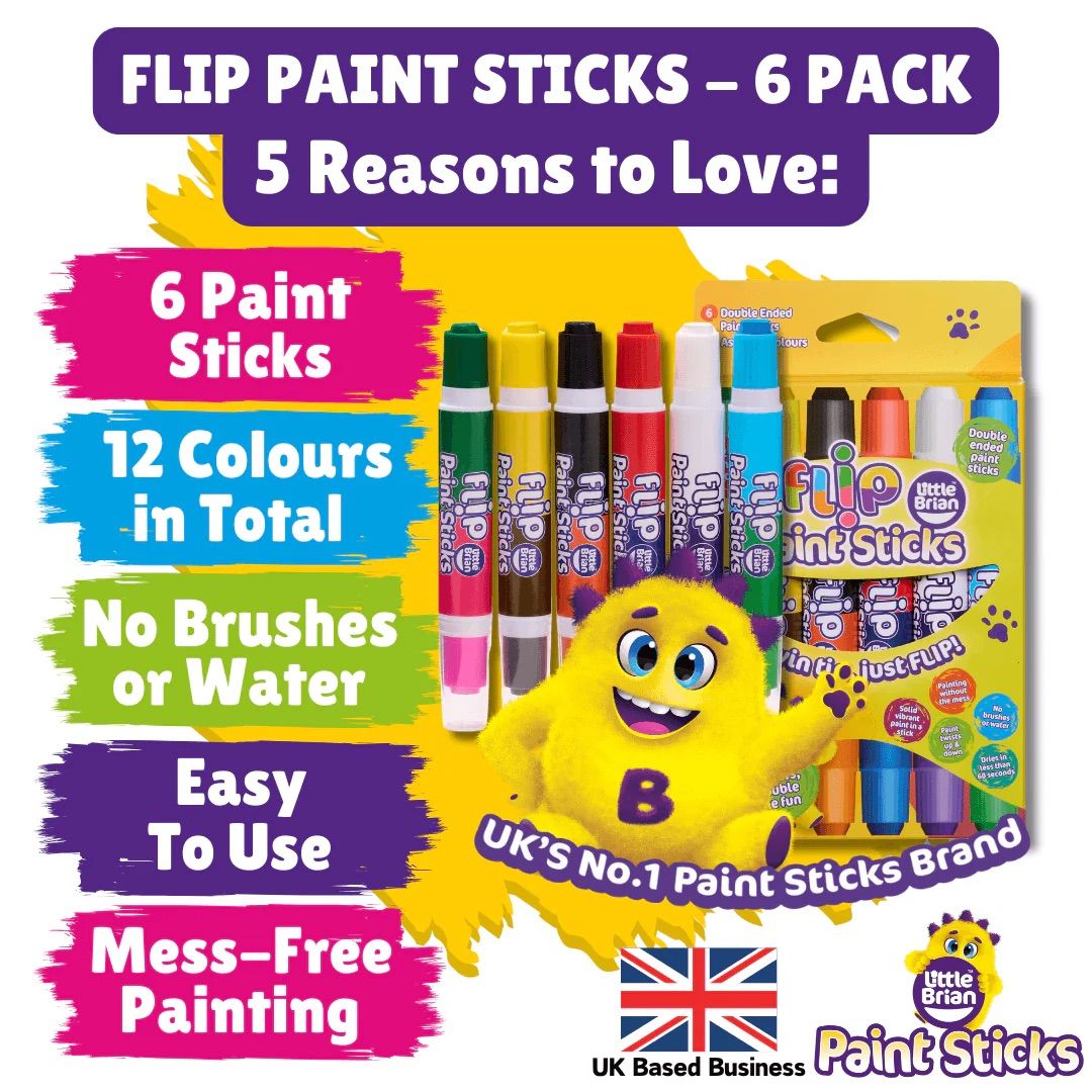 Little Brian - Flip Paint Sticks 6 Assorted