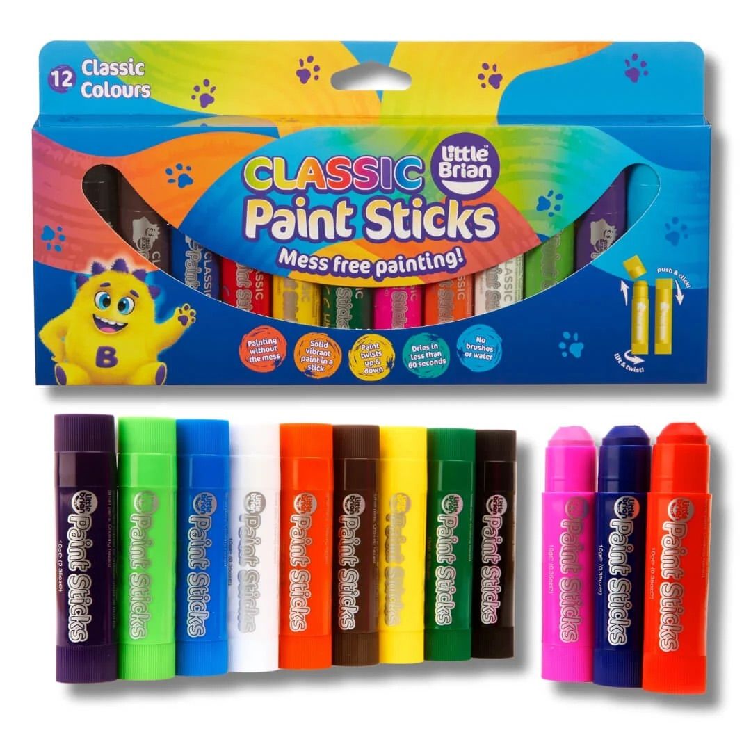 Little Brian - Paint Sticks Classic Colours 12 Assorted