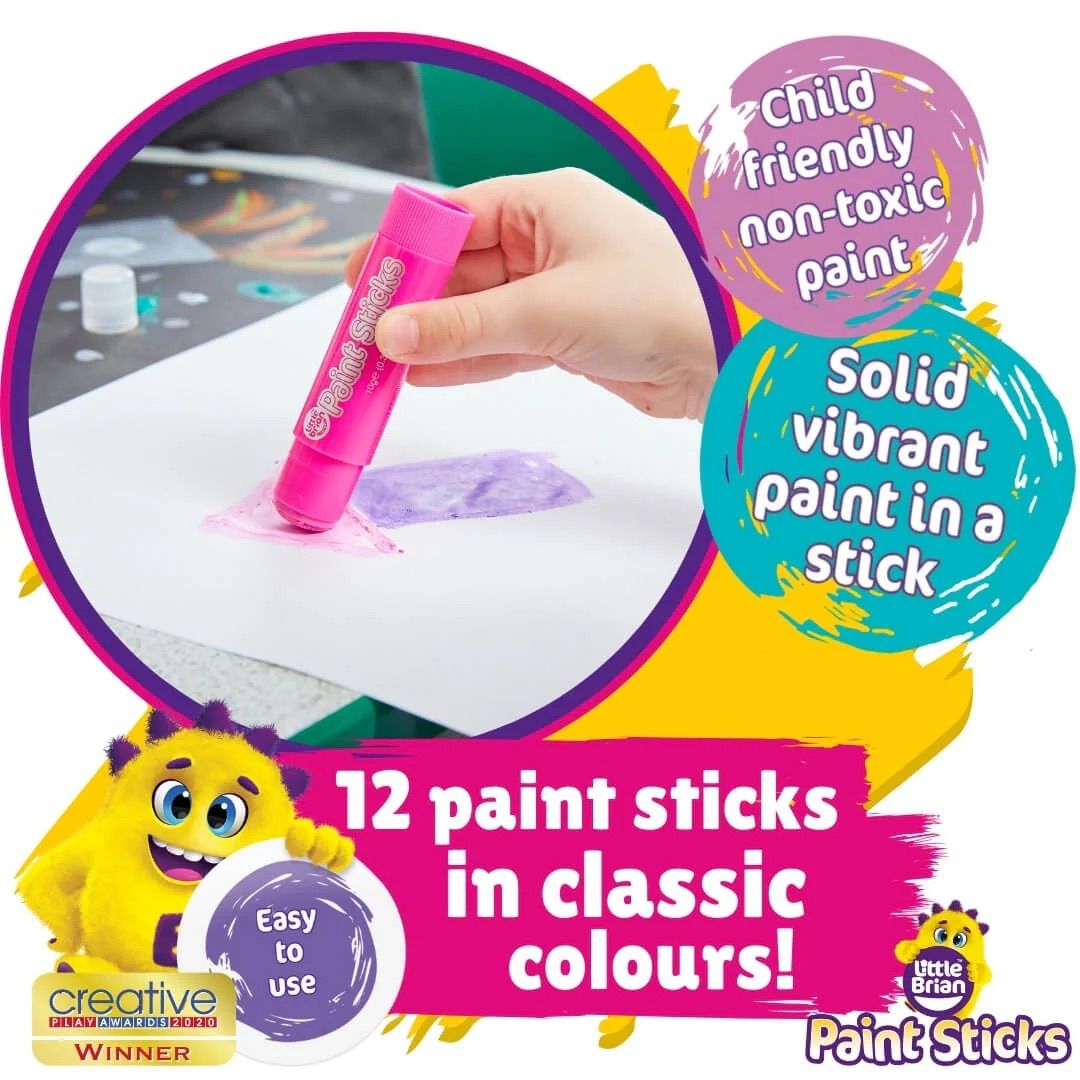 Little Brian - Paint Sticks Classic Colours 12 Assorted