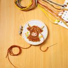 Embroidery Kit Highland Cow