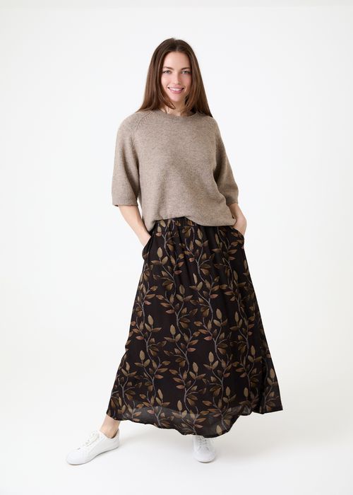 Watercolour Vines A-Line Skirt