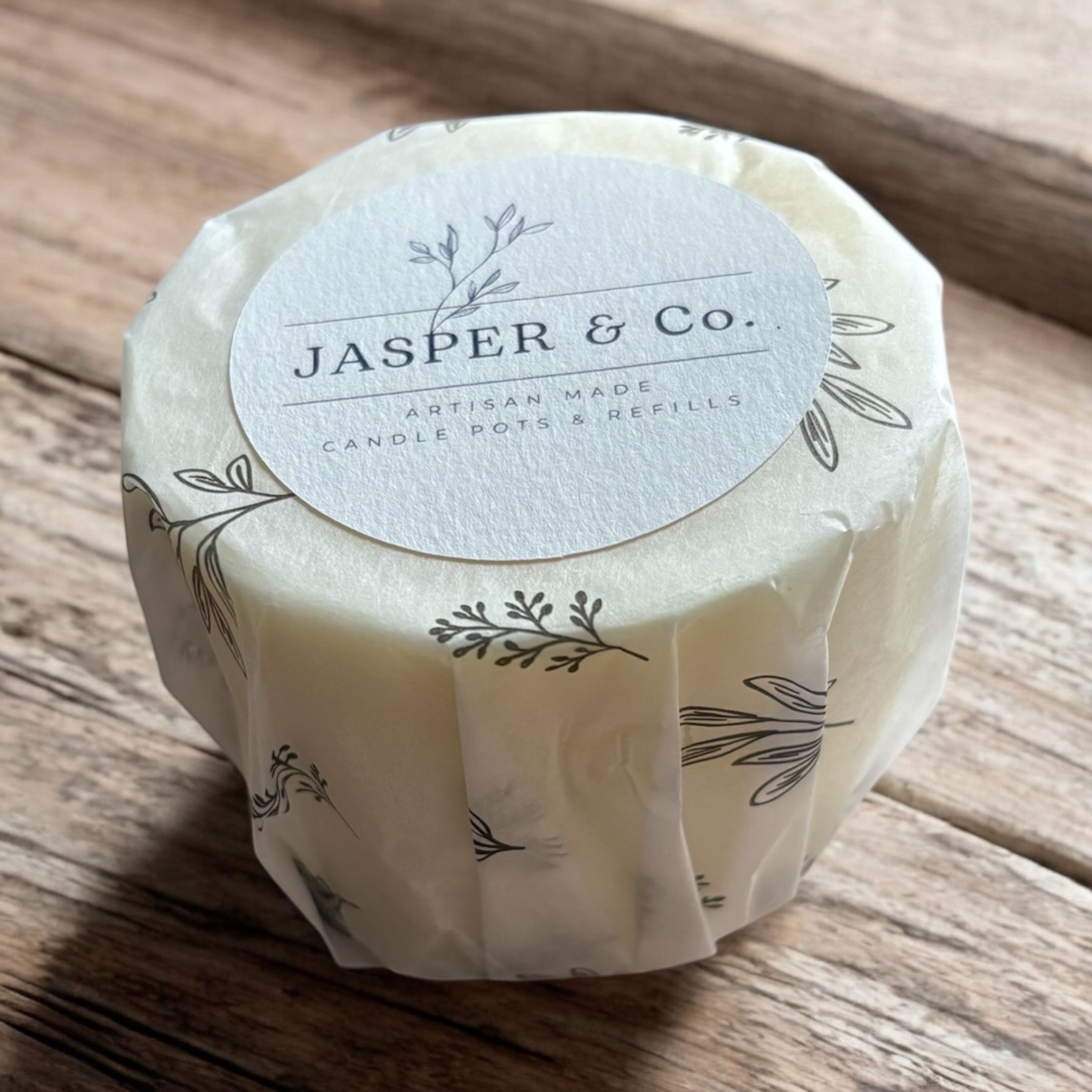 STONEWARE REFILLABLE CANDLE POT