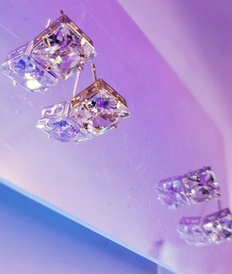 Square Crystal Stud Earrings