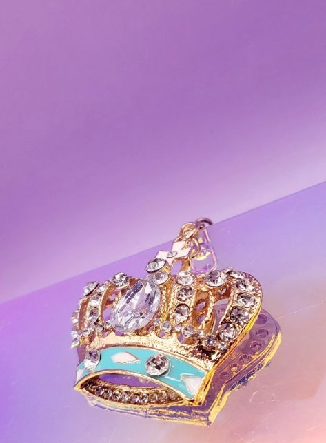 Crystal Crown Key Ring