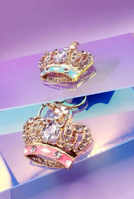Crystal Crown Key Ring