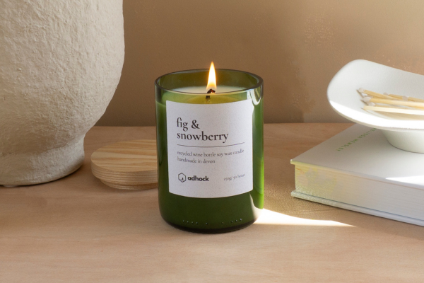 Recycled Wine Bottle Candles