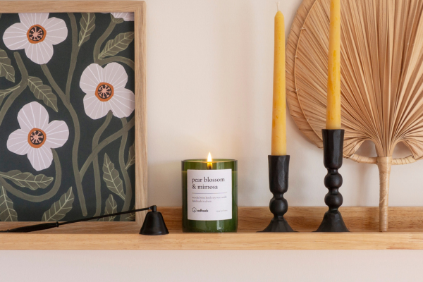 Recycled Wine Bottle Candles