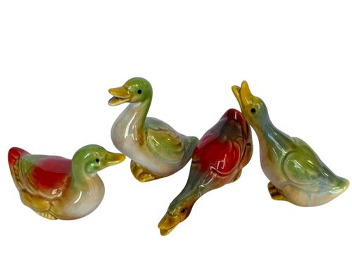 Set of 4 Ceramic Ducks