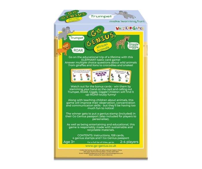 Go Genius Junior African Animals - The Card Game