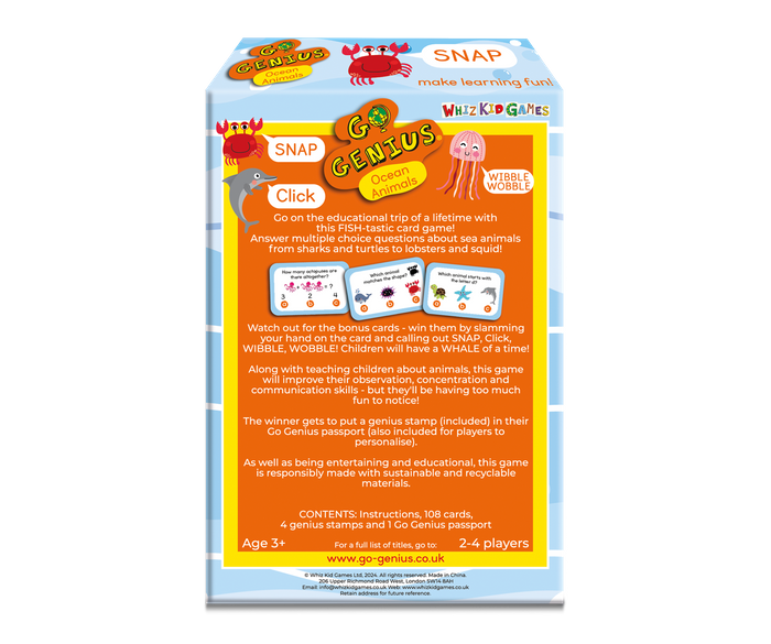 Go Genius Ocean Animals - The Card Game