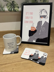 “It’s Too Early To Look Cool” – Print, Card & Coaster Set by Zoë Doodler