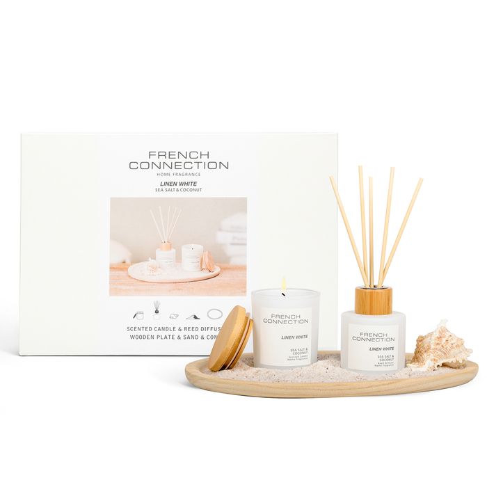 French Connection Sea Salt and Coconut Candle and Diffuser Set