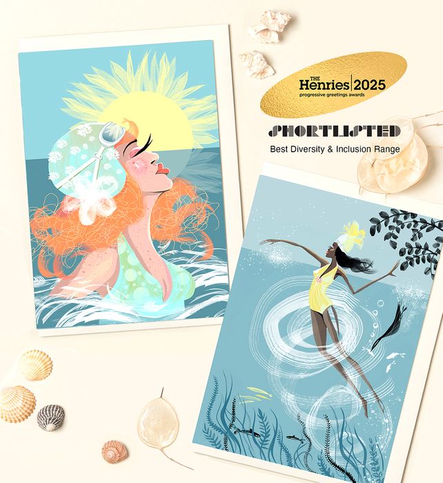 'Swim Wild & Free' – Greetings cards