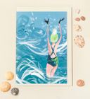'Swim Wild & Free' – Greetings cards