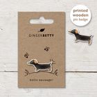 Wooden Pin Badges