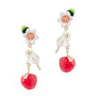 Apple Blossom & Mouse Drop Earrings