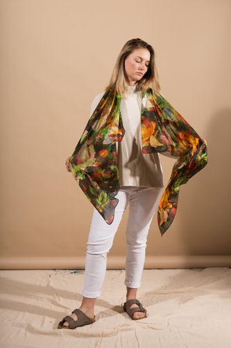Tiger Lily Large Silk Scarf