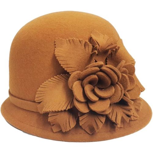Womens Wool Felt Cloche Hat