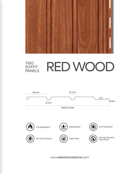 Soffit Panel Red Wood