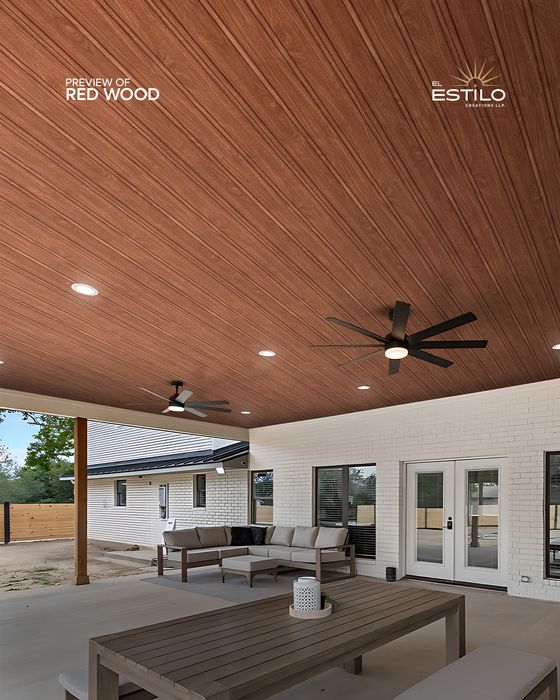 Soffit Panel Red Wood