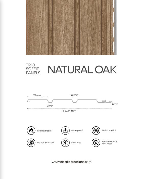 Soffit Panel Natural Oak
